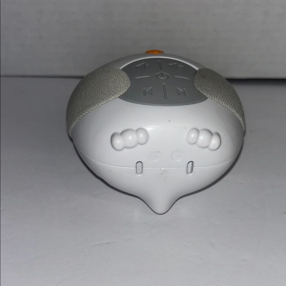 Skip Hop Owl Toy Speaker in White and Gray with Orange Accent